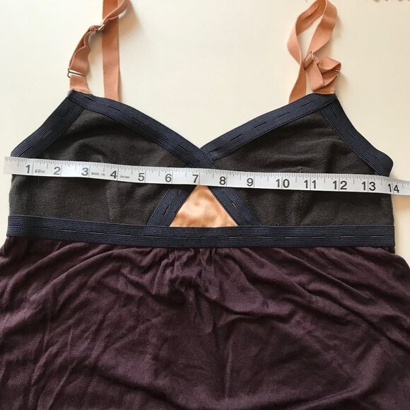 VPL Tank Convexity Breaker Cami Color Block Flowy Top Shirt Empire Waist Sz L - Picture 5 of 12